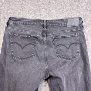 Levi's 712 Slim Jeans Women 31 Black‎ Mid Rise Stretch Denim
